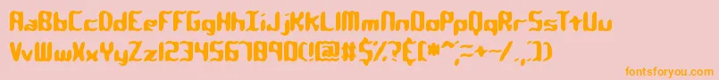 QlumpyBrk Font – Orange Fonts on Pink Background