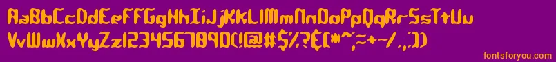 QlumpyBrk Font – Orange Fonts on Purple Background