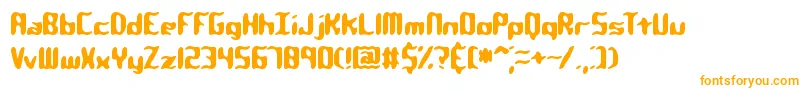 QlumpyBrk Font – Orange Fonts on White Background