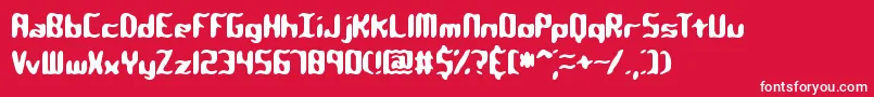 QlumpyBrk Font – White Fonts on Red Background