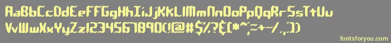 QlumpyBrk Font – Yellow Fonts on Gray Background