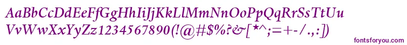 DanteMtMediumItalic-fontti – violetit fontit