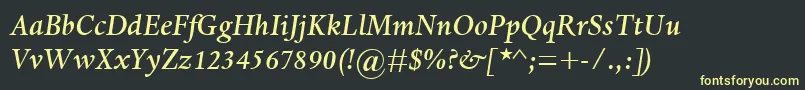 fuente DanteMtMediumItalic – Fuentes Amarillas Sobre Fondo Negro