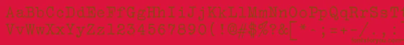 Vtbulletin Font – Brown Fonts on Red Background