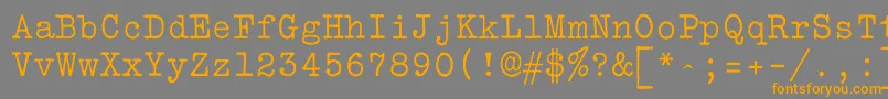Vtbulletin Font – Orange Fonts on Gray Background