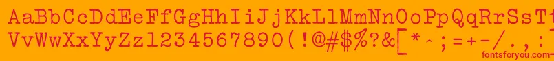 Vtbulletin Font – Red Fonts on Orange Background