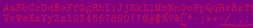 フォントVtbulletin – 紫の背景に赤い文字