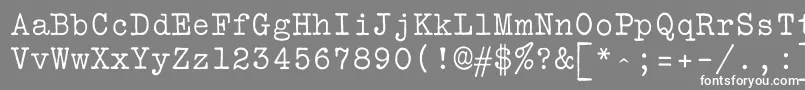 フォントVtbulletin – 灰色の背景に白い文字