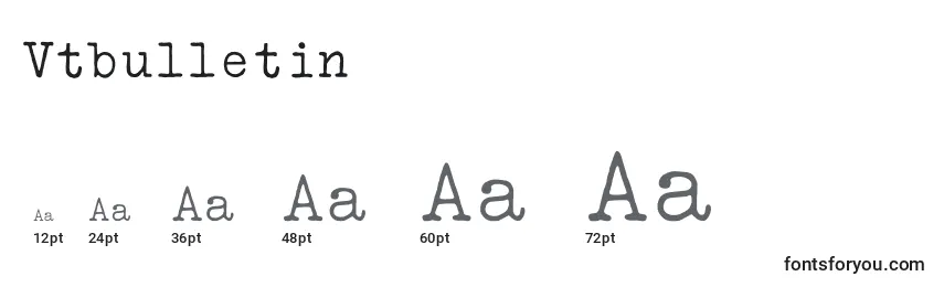 Размеры шрифта Vtbulletin