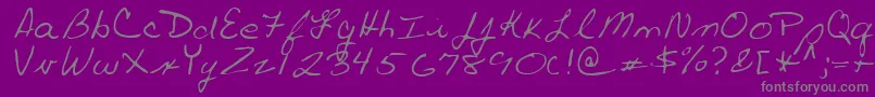 PaulRegular-Schriftart – Graue Schriften auf violettem Hintergrund