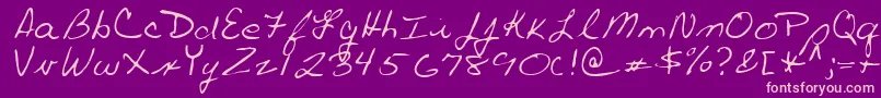 PaulRegular Font – Pink Fonts on Purple Background