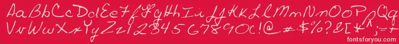 PaulRegular Font – Pink Fonts on Red Background