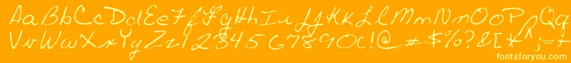 PaulRegular Font – Yellow Fonts on Orange Background