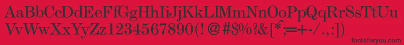 ModestoRegular Font – Black Fonts on Red Background