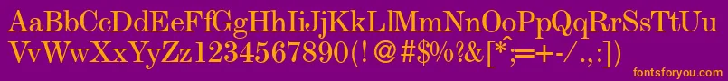 ModestoRegular Font – Orange Fonts on Purple Background