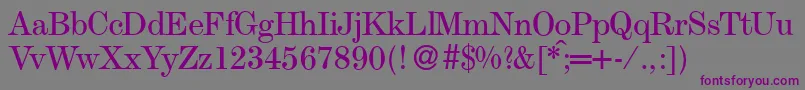 ModestoRegular Font – Purple Fonts on Gray Background