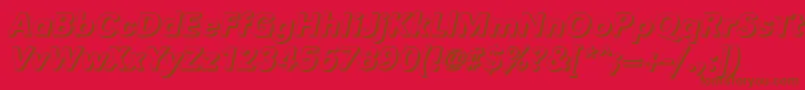 GroteskshMediumItalic Font – Brown Fonts on Red Background