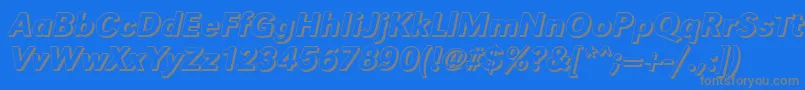 GroteskshMediumItalic Font – Gray Fonts on Blue Background