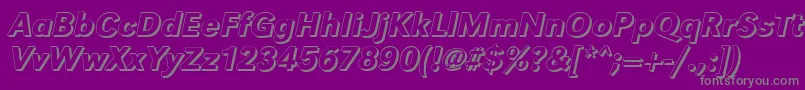 GroteskshMediumItalic Font – Gray Fonts on Purple Background