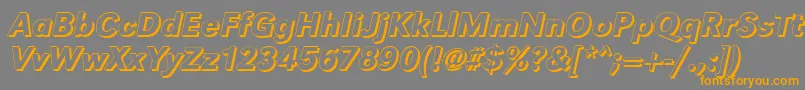 GroteskshMediumItalic Font – Orange Fonts on Gray Background