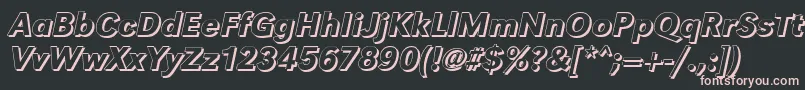 GroteskshMediumItalic Font – Pink Fonts on Black Background