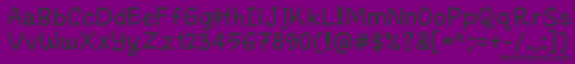 フォントFanandiamochamad – 紫の背景に黒い文字