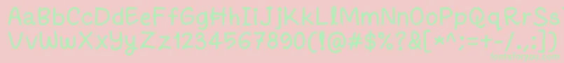 Fanandiamochamad Font – Green Fonts on Pink Background