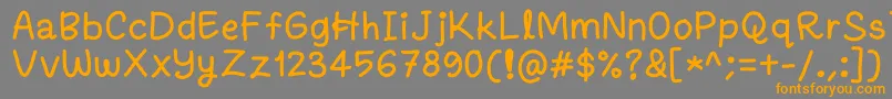 Fanandiamochamad-Schriftart – Orangefarbene Schriften auf grauem Hintergrund