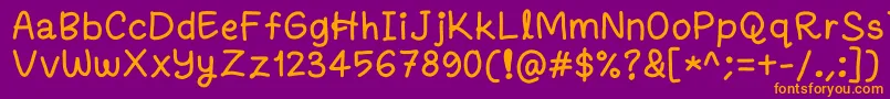 Fanandiamochamad Font – Orange Fonts on Purple Background