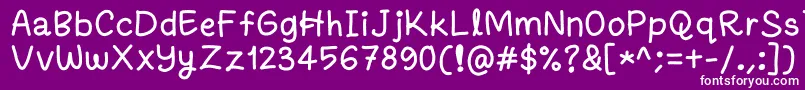 Fanandiamochamad Font – White Fonts on Purple Background