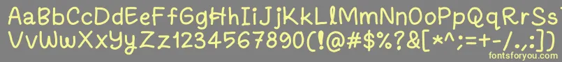 Fanandiamochamad Font – Yellow Fonts on Gray Background
