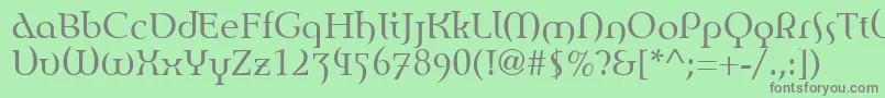 EnvisionRoman Font – Gray Fonts on Green Background