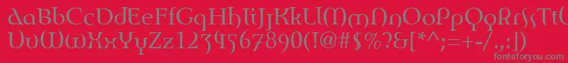 EnvisionRoman Font – Gray Fonts on Red Background
