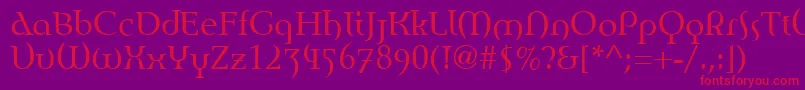 EnvisionRoman Font – Red Fonts on Purple Background