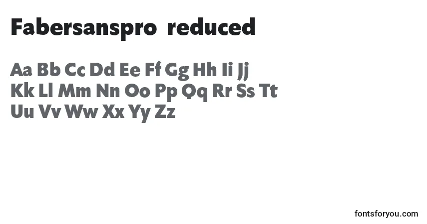 Шрифт Fabersanspro95reduced (110551) – алфавит, цифры, специальные символы