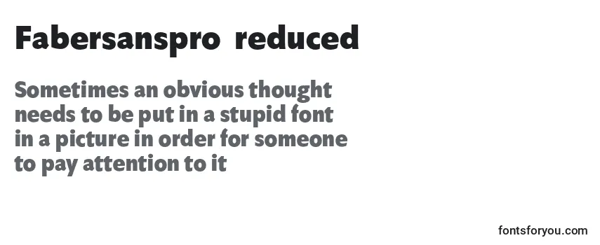 Fabersanspro95reduced (110551) Font