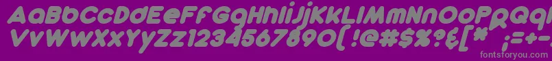 DunkinSansBoldItalic Font – Gray Fonts on Purple Background