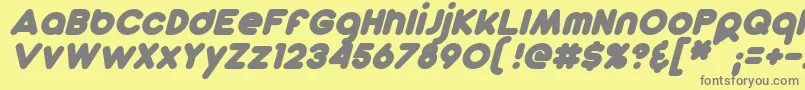 DunkinSansBoldItalic Font – Gray Fonts on Yellow Background