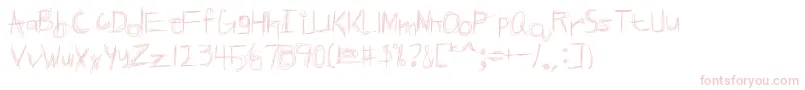 フォントBrokenPhoneNails – ピンクのフォント