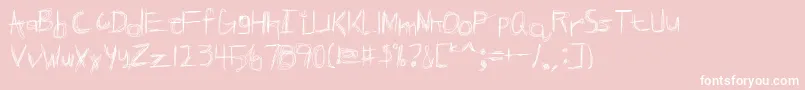 フォントBrokenPhoneNails – ピンクの背景に白い文字