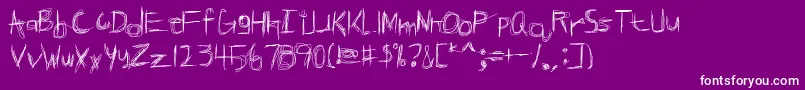 BrokenPhoneNails Font – White Fonts on Purple Background