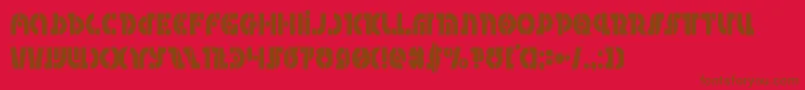 Questlokcond Font – Brown Fonts on Red Background