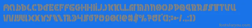 Questlokcond-Schriftart – Graue Schriften auf blauem Hintergrund