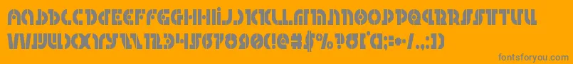Questlokcond-Schriftart – Graue Schriften auf orangefarbenem Hintergrund