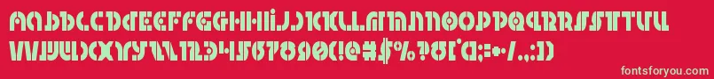 Questlokcond Font – Green Fonts on Red Background