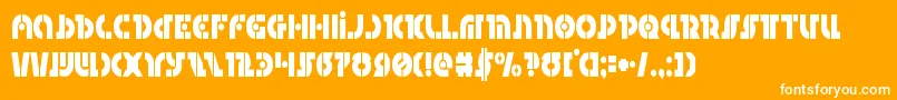 フォントQuestlokcond – オレンジの背景に白い文字