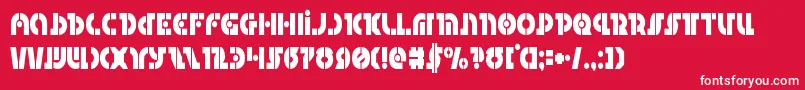 フォントQuestlokcond – 赤い背景に白い文字