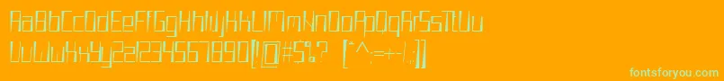 フォントWoooCeKern – オレンジの背景に緑のフォント