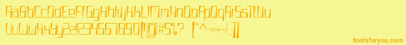 WoooCeKern Font – Orange Fonts on Yellow Background