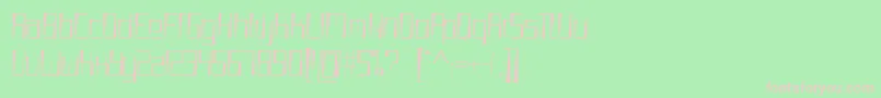 WoooCeKern Font – Pink Fonts on Green Background